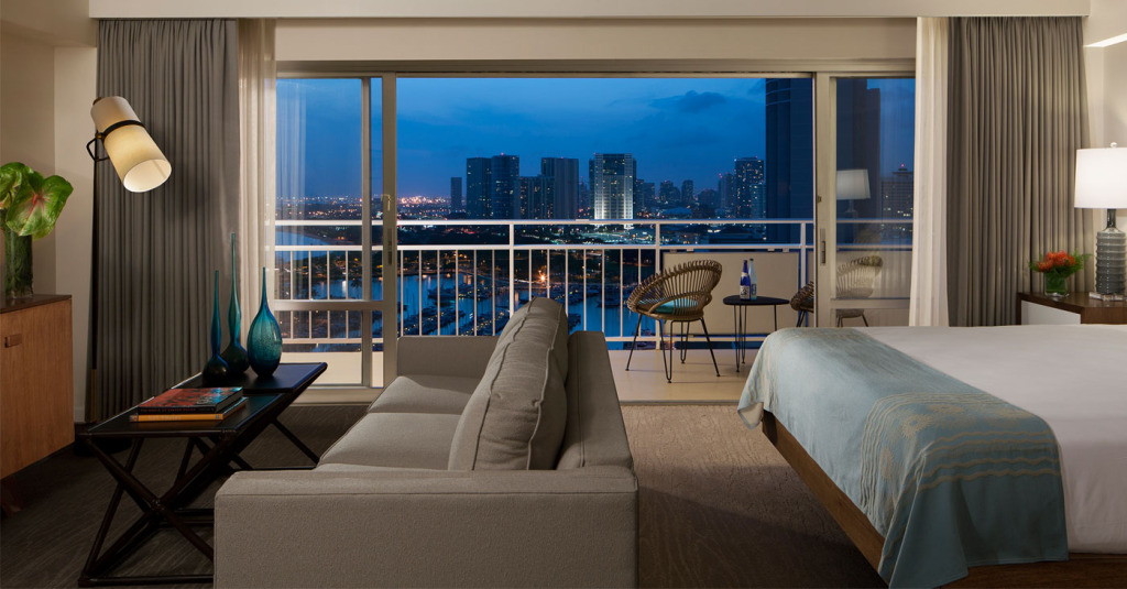 Spacious and luxurious feeling in the Ilikai suites. That cityscape from the lanai is breathtaking!